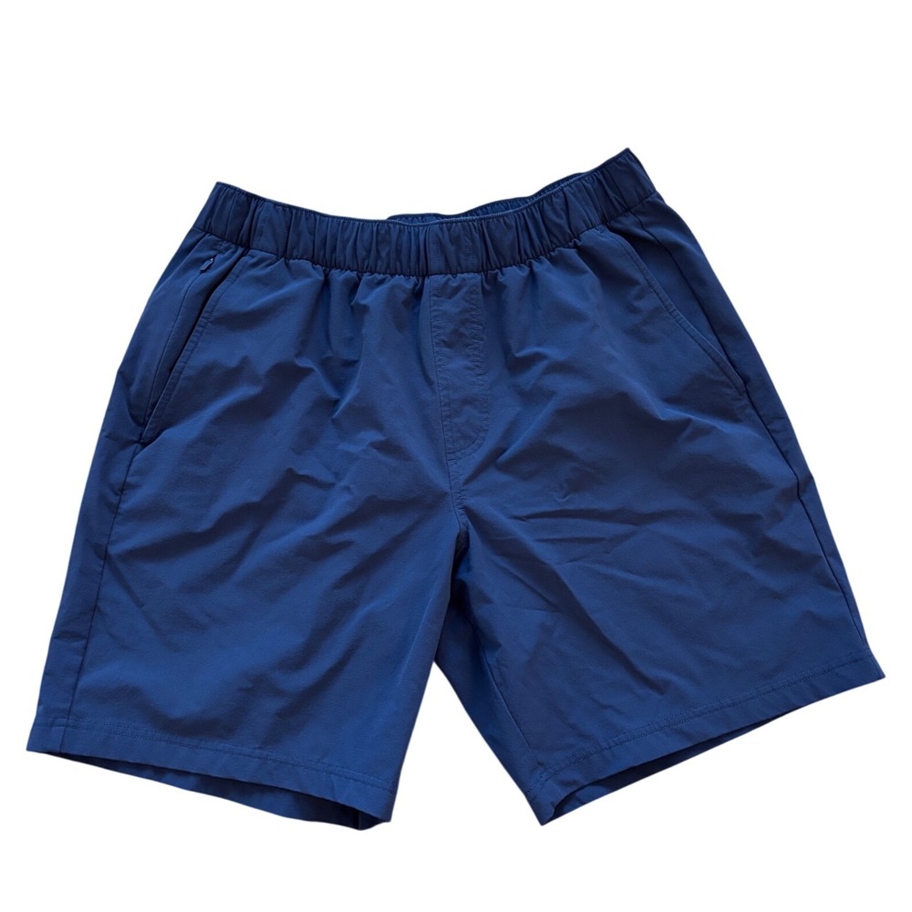 Rhoback Mens Navy Blue Athletic Performance Shorts Lined Size L 7 Inch Inseam